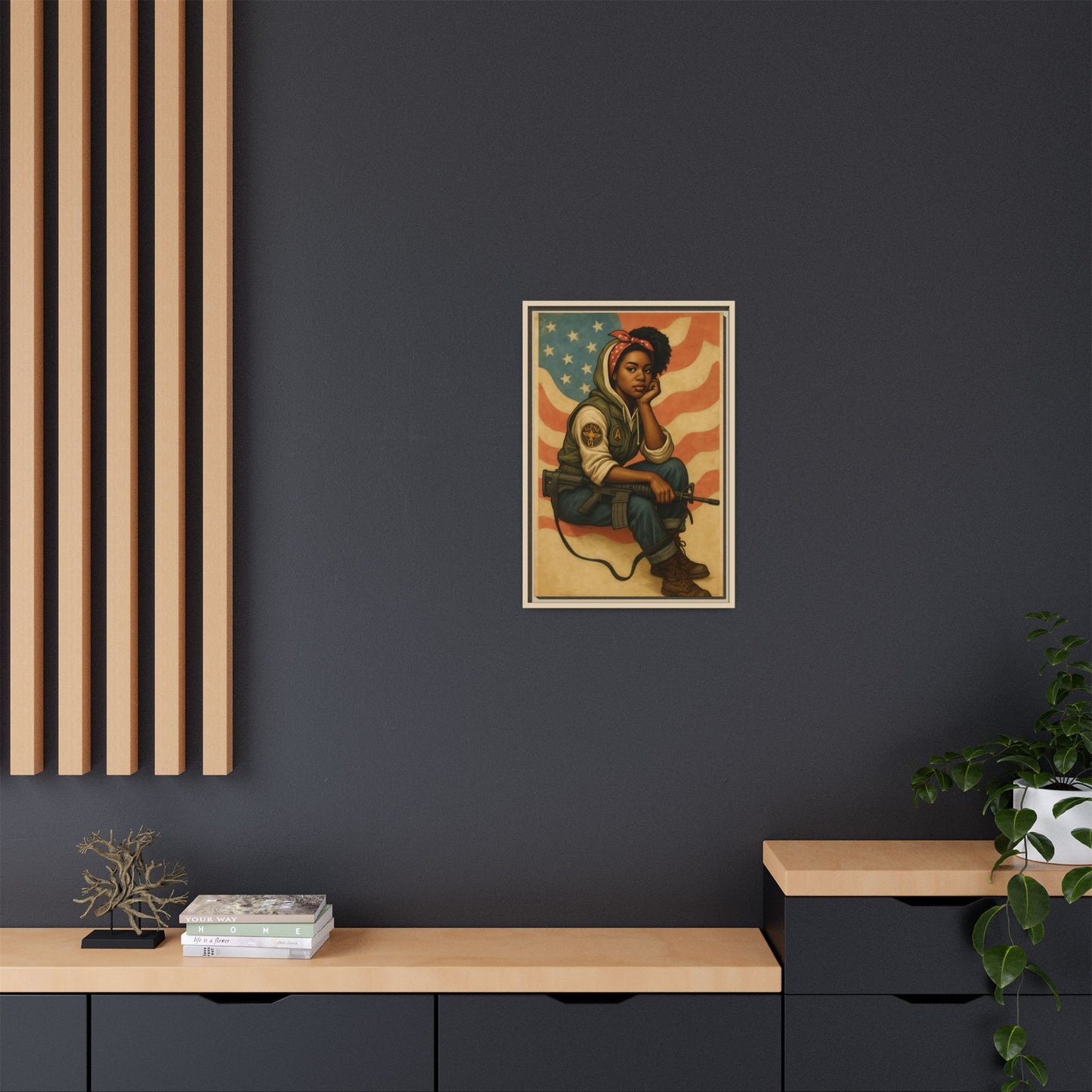 Waiting Warrior – Heritage Edition Framed Canvas