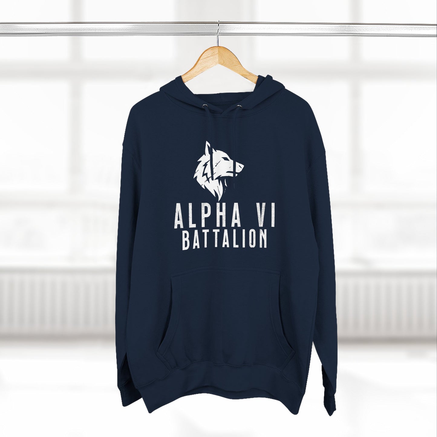 Alpha VI Battalion Wolf Head Emblem Hoodie