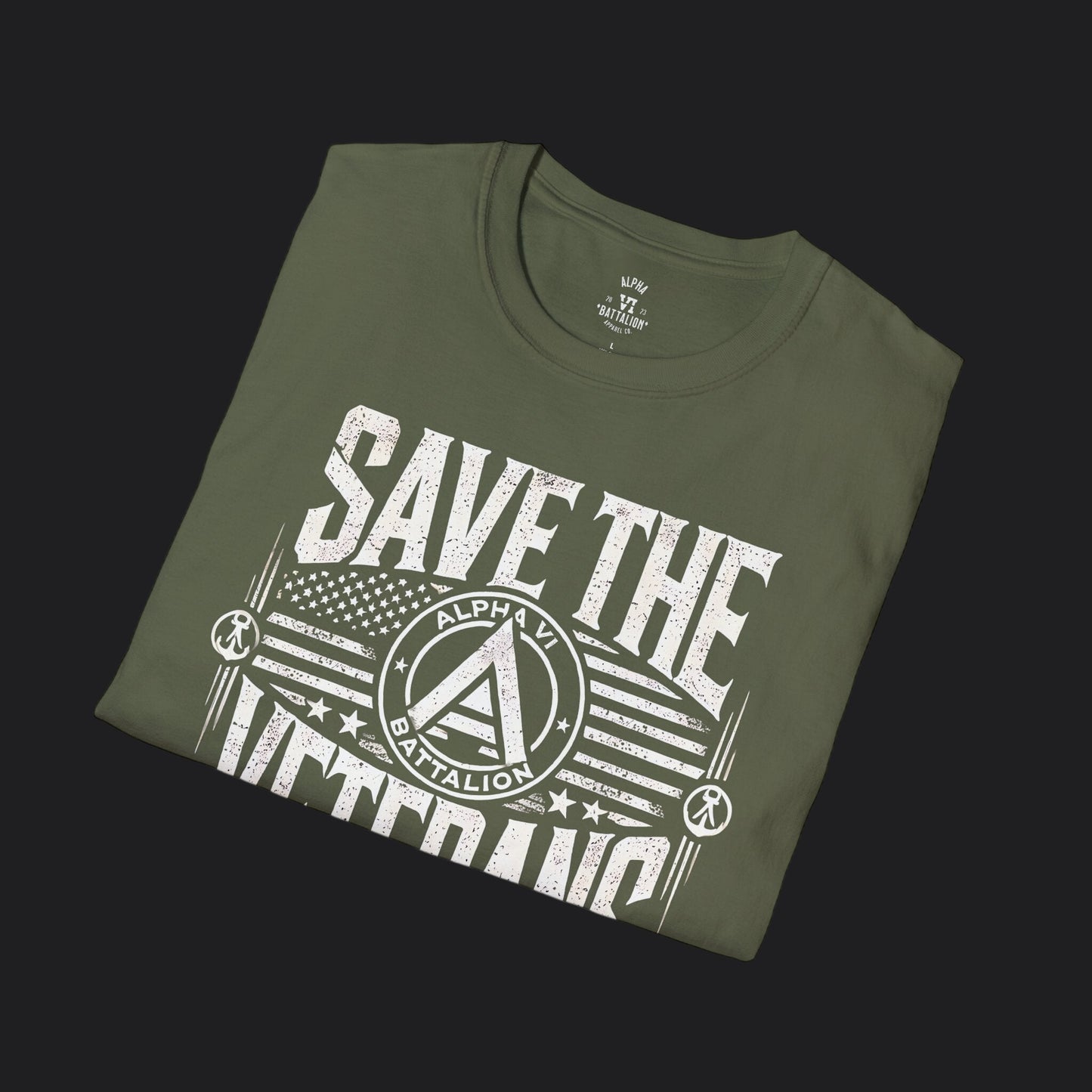 Save the Veterans Tee Standard — Veteran Suicide Prevention T-Shirt