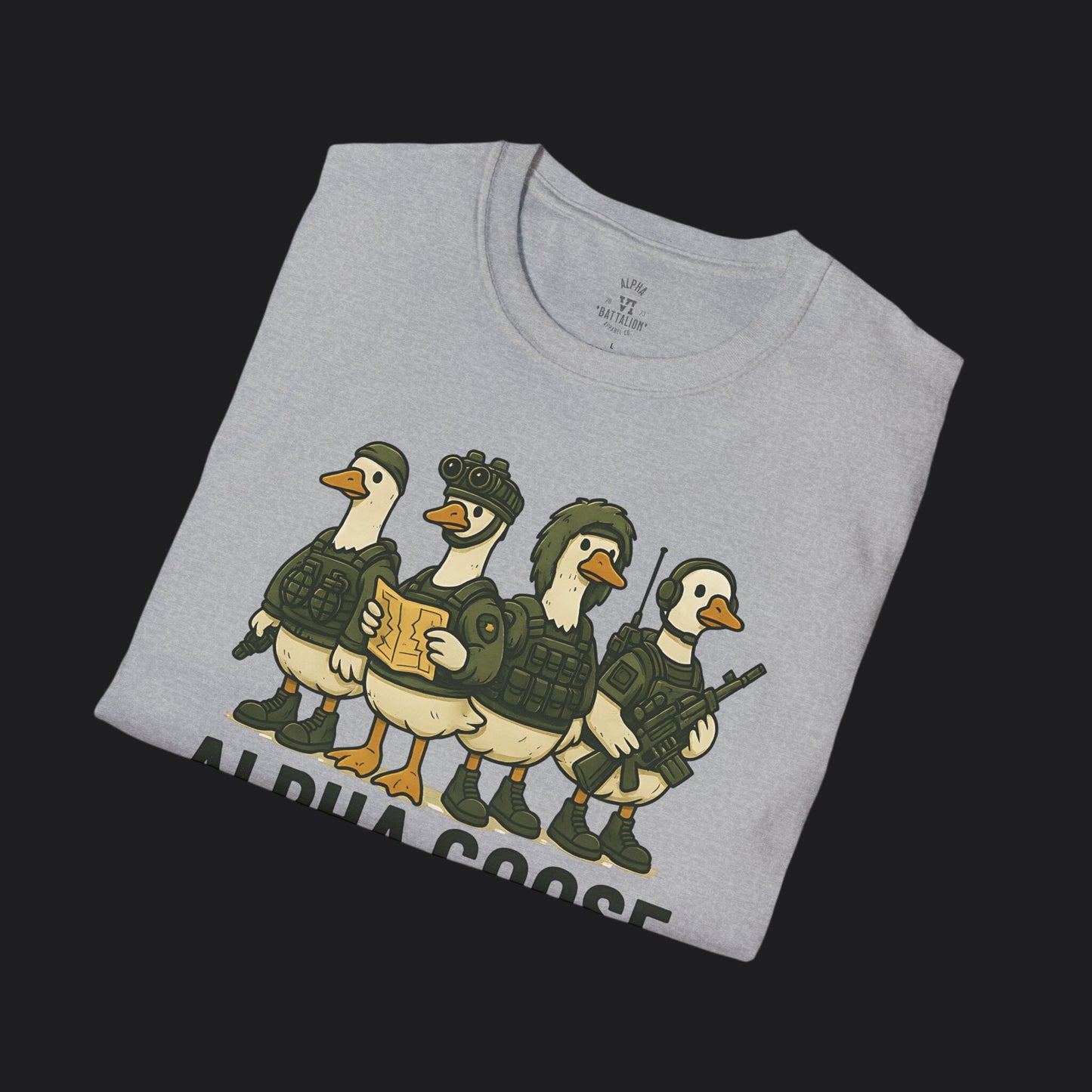 Alpha Goose Unit Tee — Funny Veteran Military Humor T-Shirt