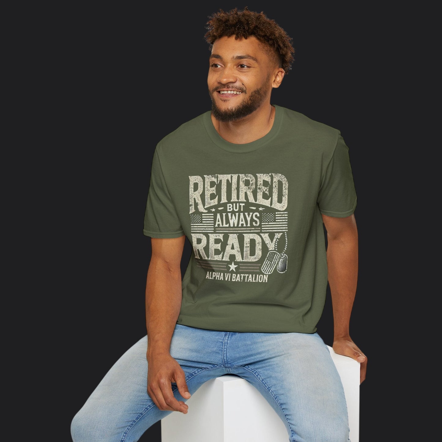 Retired But Always Ready Tee — Military Retirement Veteran T-Shirt