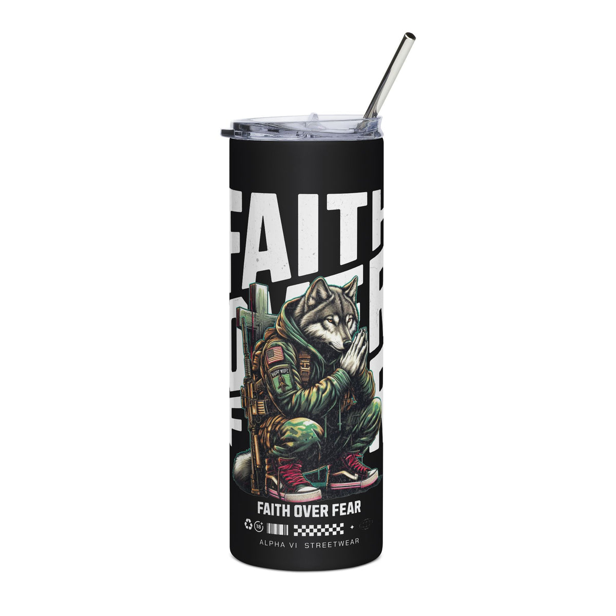 Faith Over Fear 20oz Skinny Tumbler