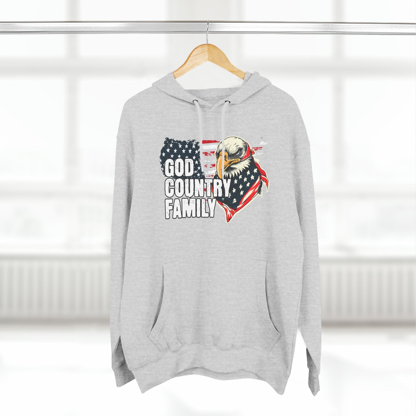 God, Country, Family Premium Pullover Hoodie
