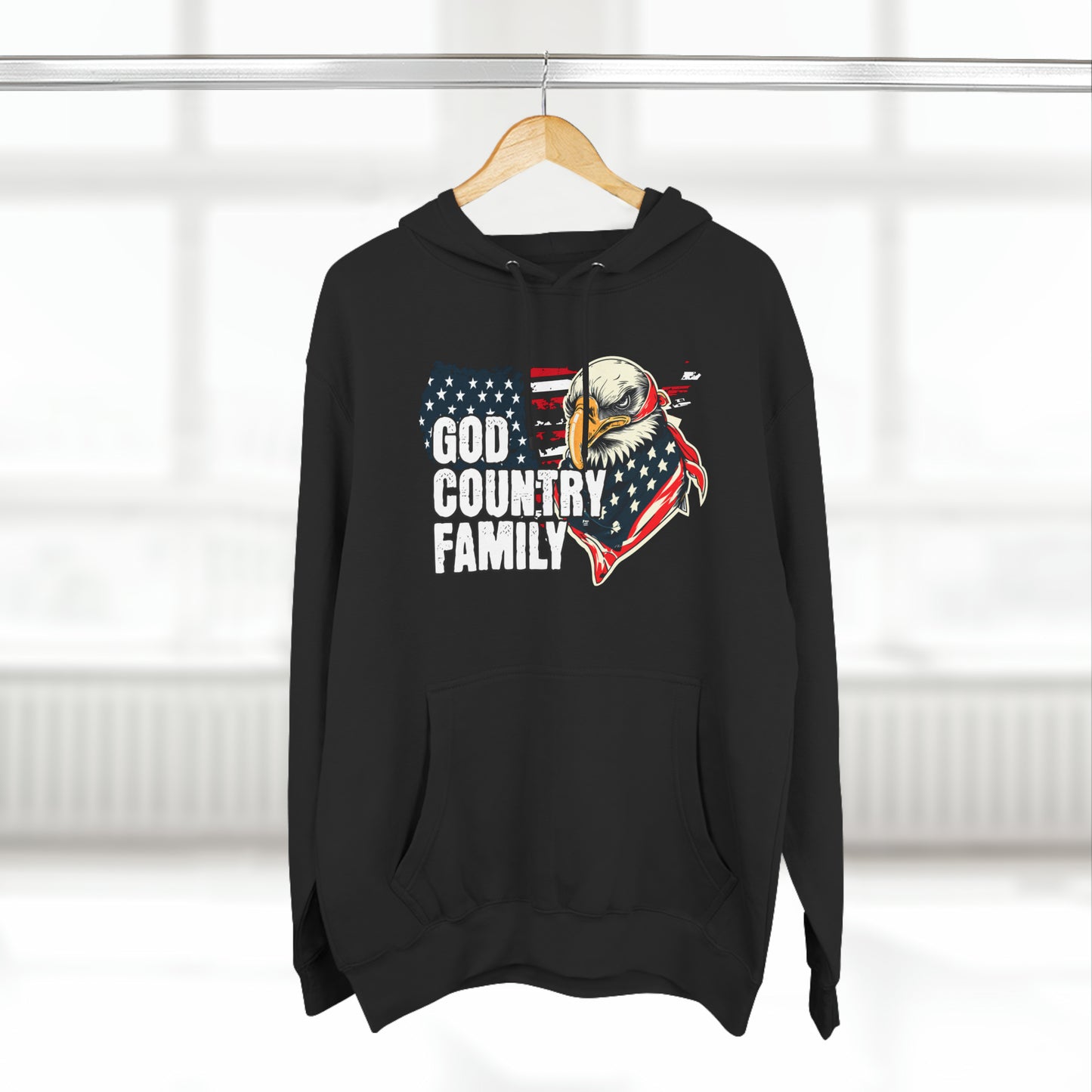 God, Country, Family Premium Pullover Hoodie