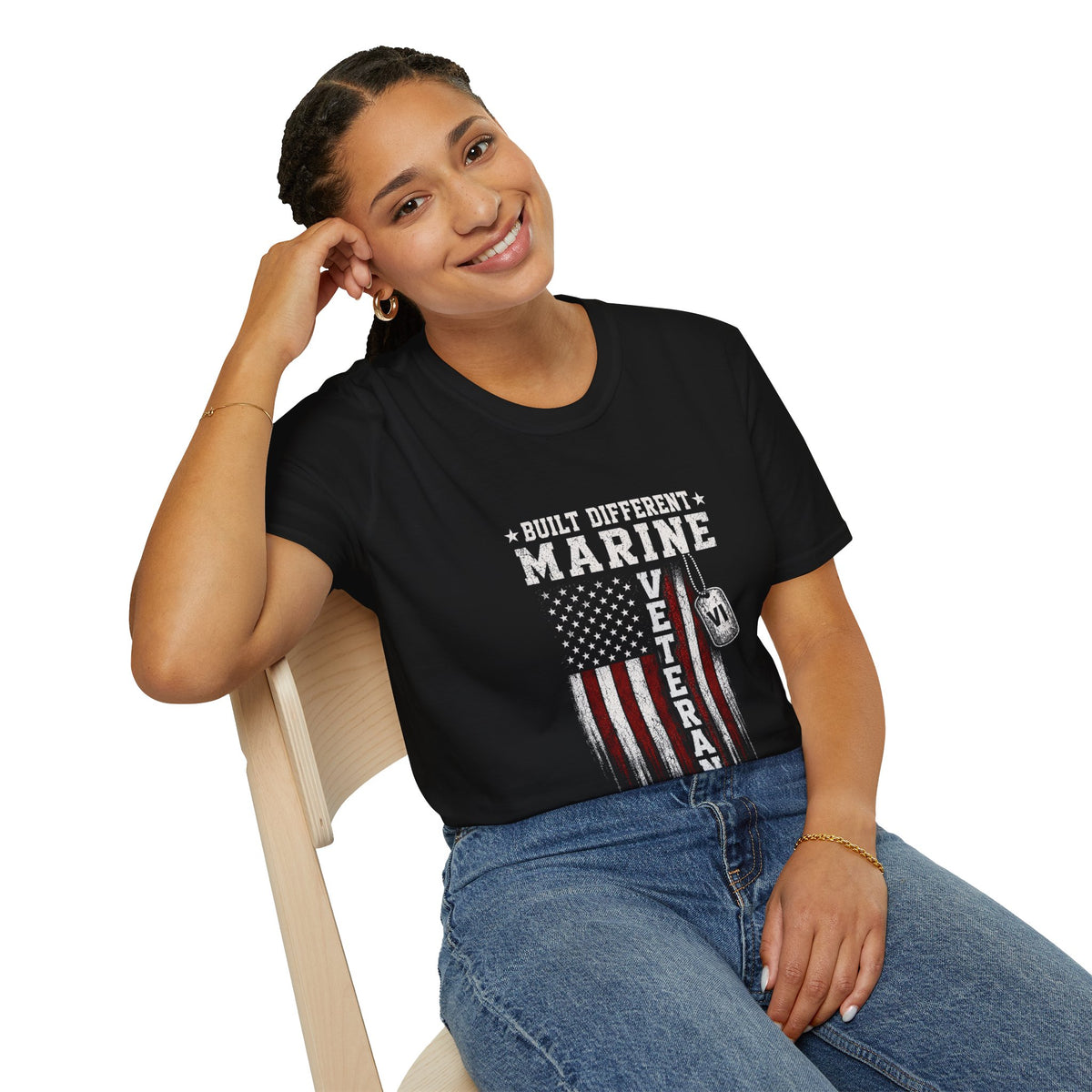 Built Different Marine Corps Veteran Tee