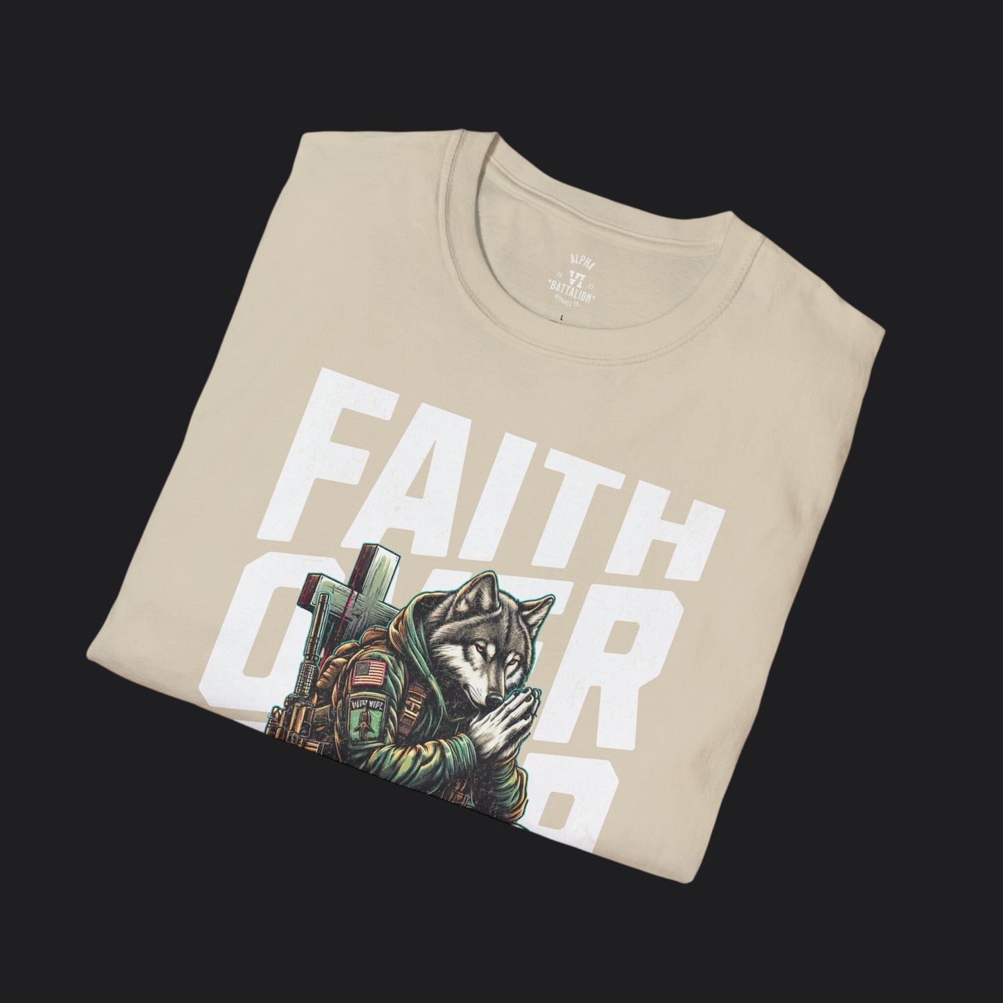 Faith Over Fear Tee — Christian Faith Veteran Military T-Shirt