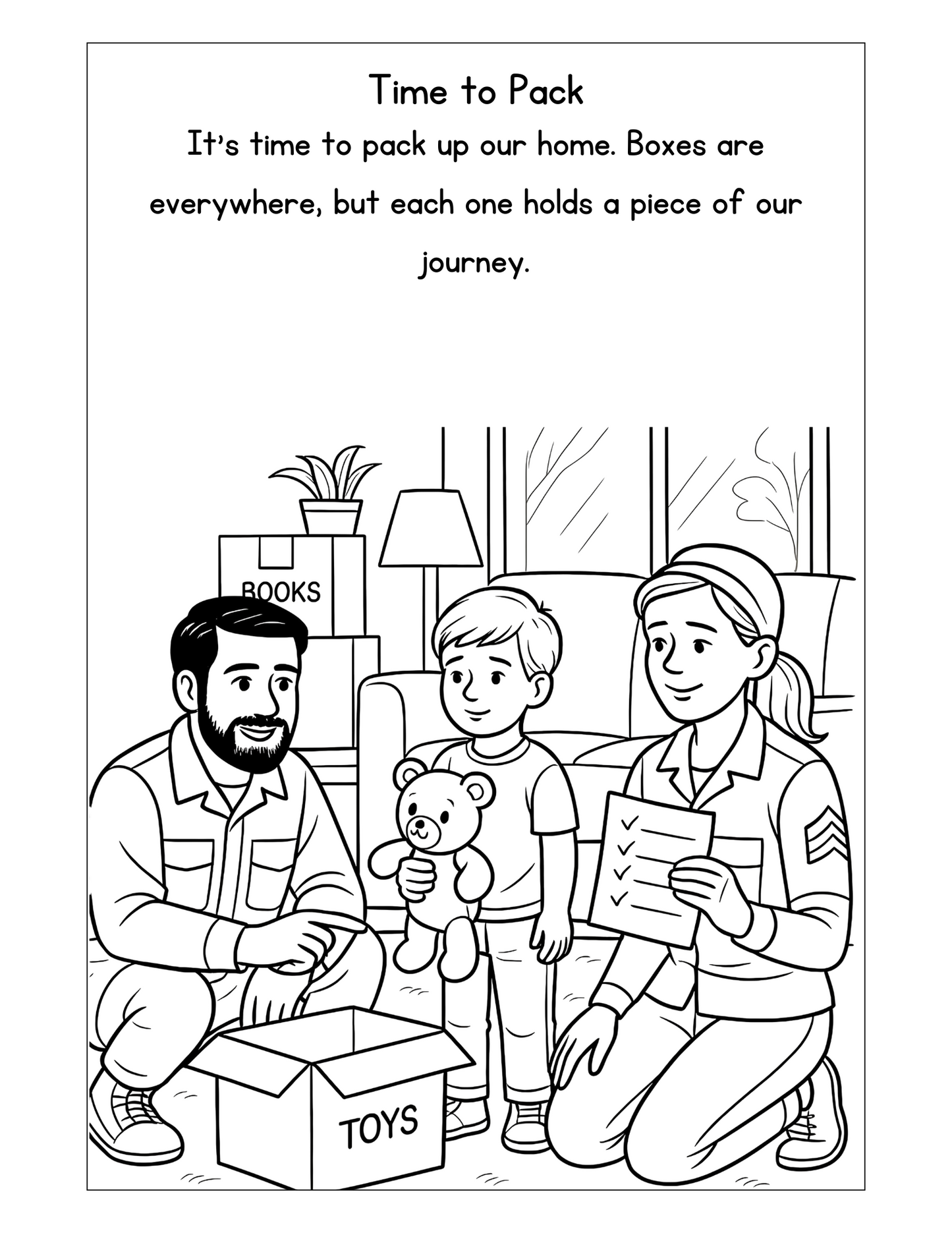 Alpha VI Coloring Book: New Orders, New Adventures – A Military Family's Journey