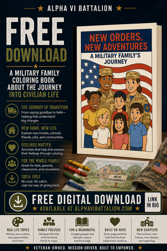 Alpha VI Coloring Book: New Orders, New Adventures – A Military Family's Journey