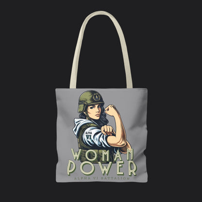 Rosie the Riveter Tote Bag — Women's Empowerment Military Canvas Bag