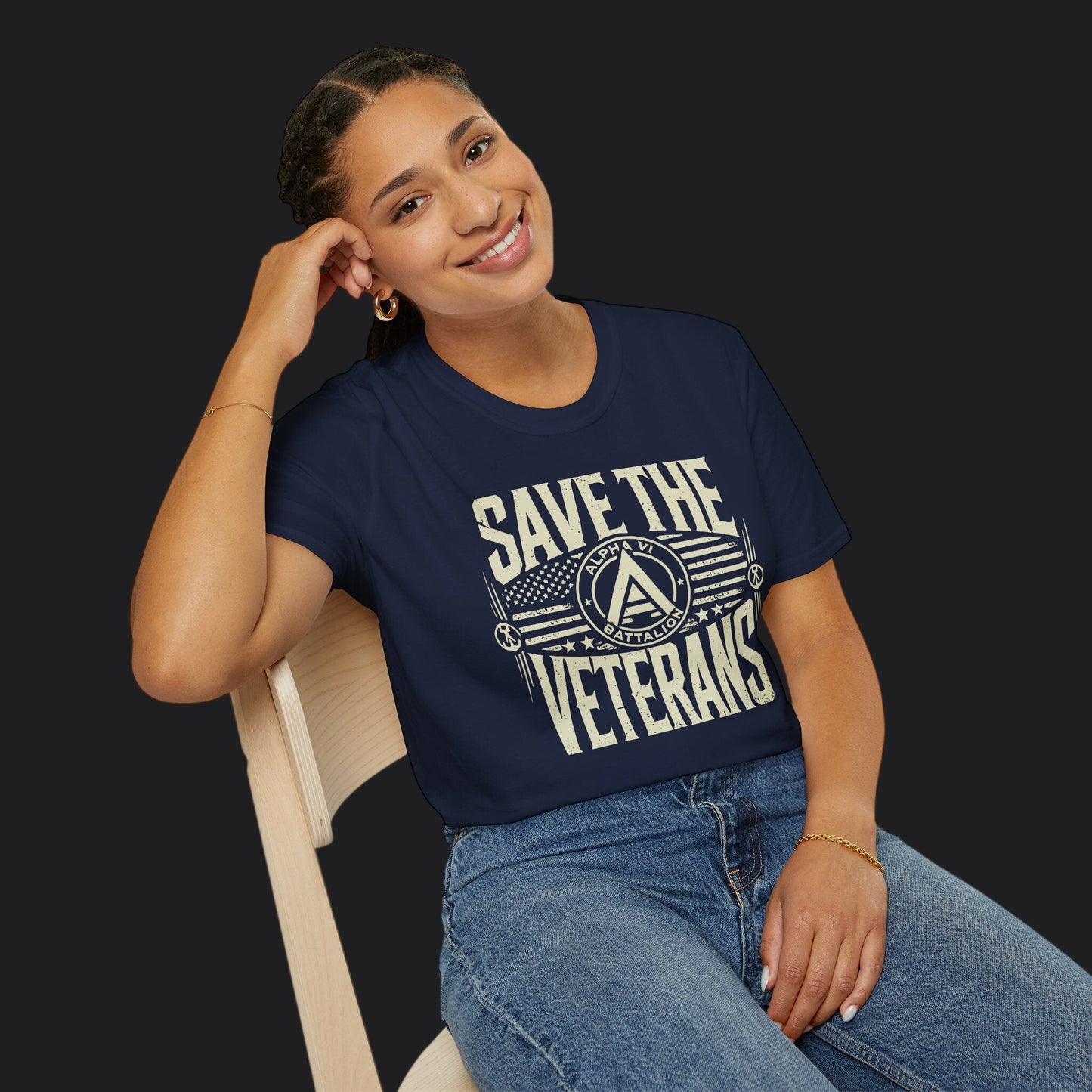 Save the Veterans Disintegration Edition Female — Veteran Awareness T-Shirt