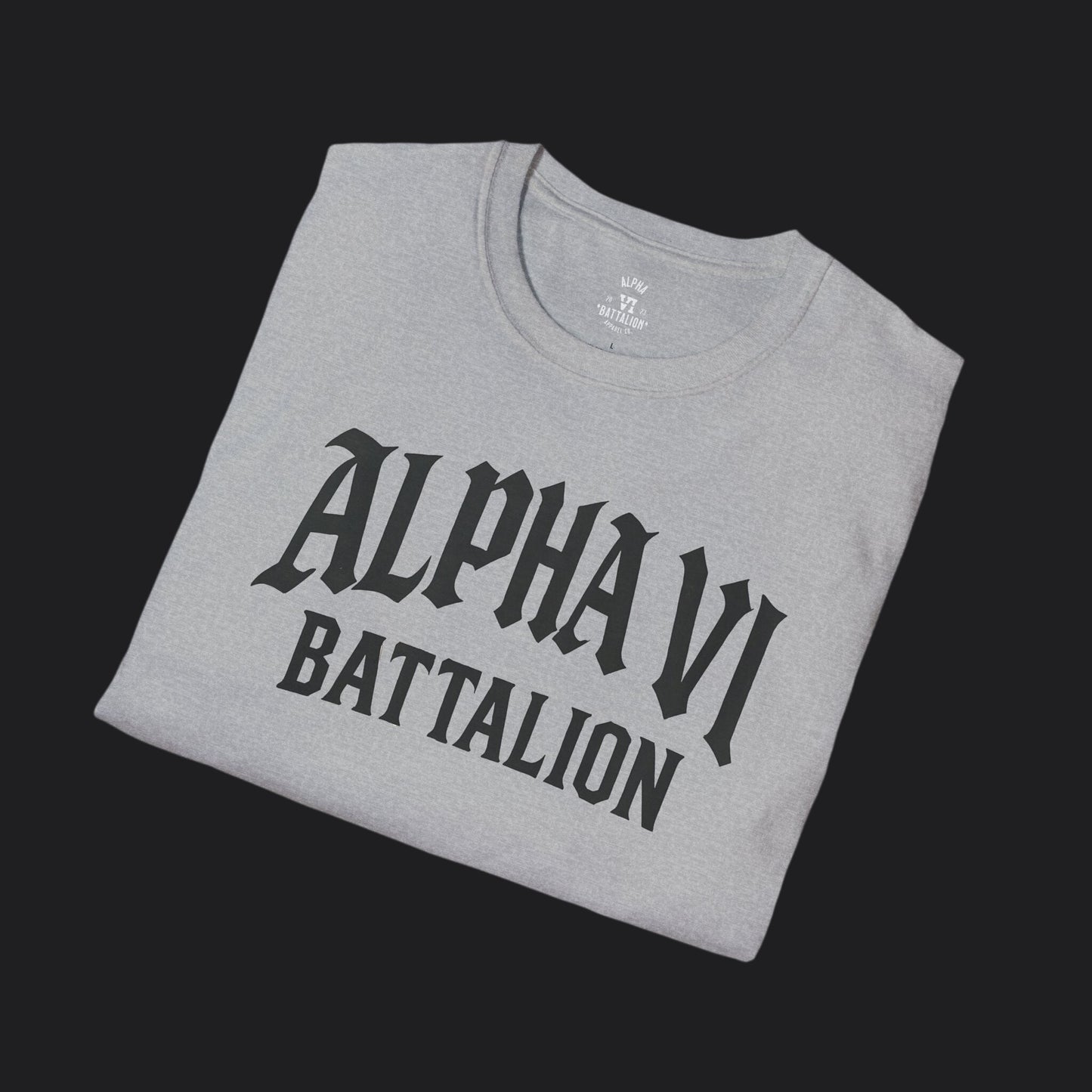 Alpha VI Battalion Crest Tee — Veteran Brand Core Identity T-Shirt v2