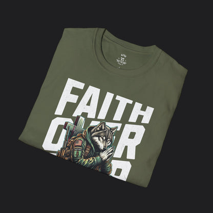 Faith Over Fear Tee — Christian Faith Veteran Military T-Shirt