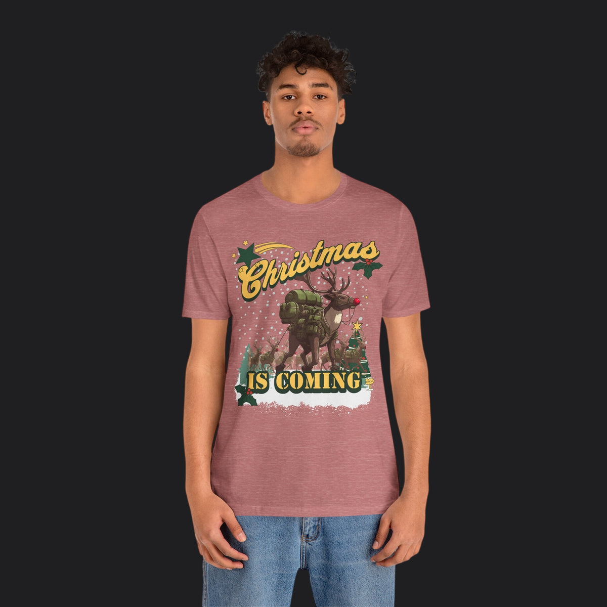 Christmas Is Coming Rucking Rudolph Tee