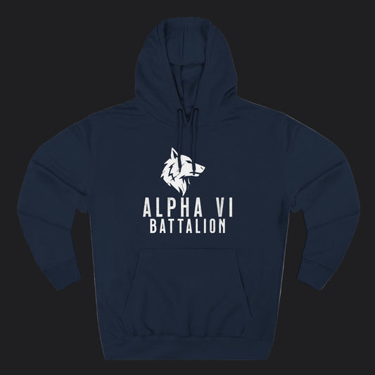 Alpha VI Battalion Wolf Head Emblem Hoodie