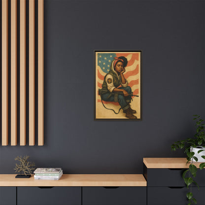 Waiting Warrior – Heritage Edition Framed Canvas