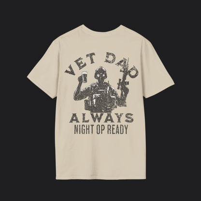 VET DAD Always Night Op Ready Tee — Black Text