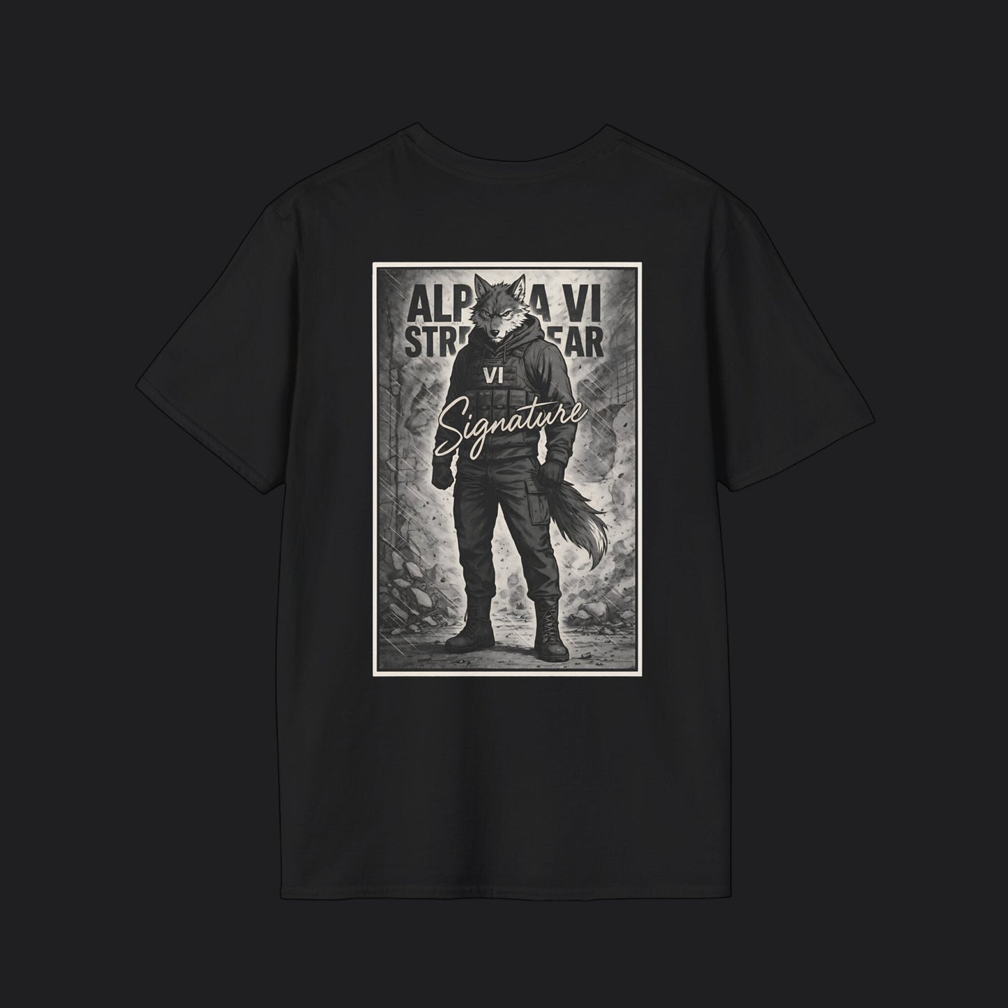 Alpha VI Battalion Streetwear AlphaWolf Signature Tee — Veteran Military T-Shirt