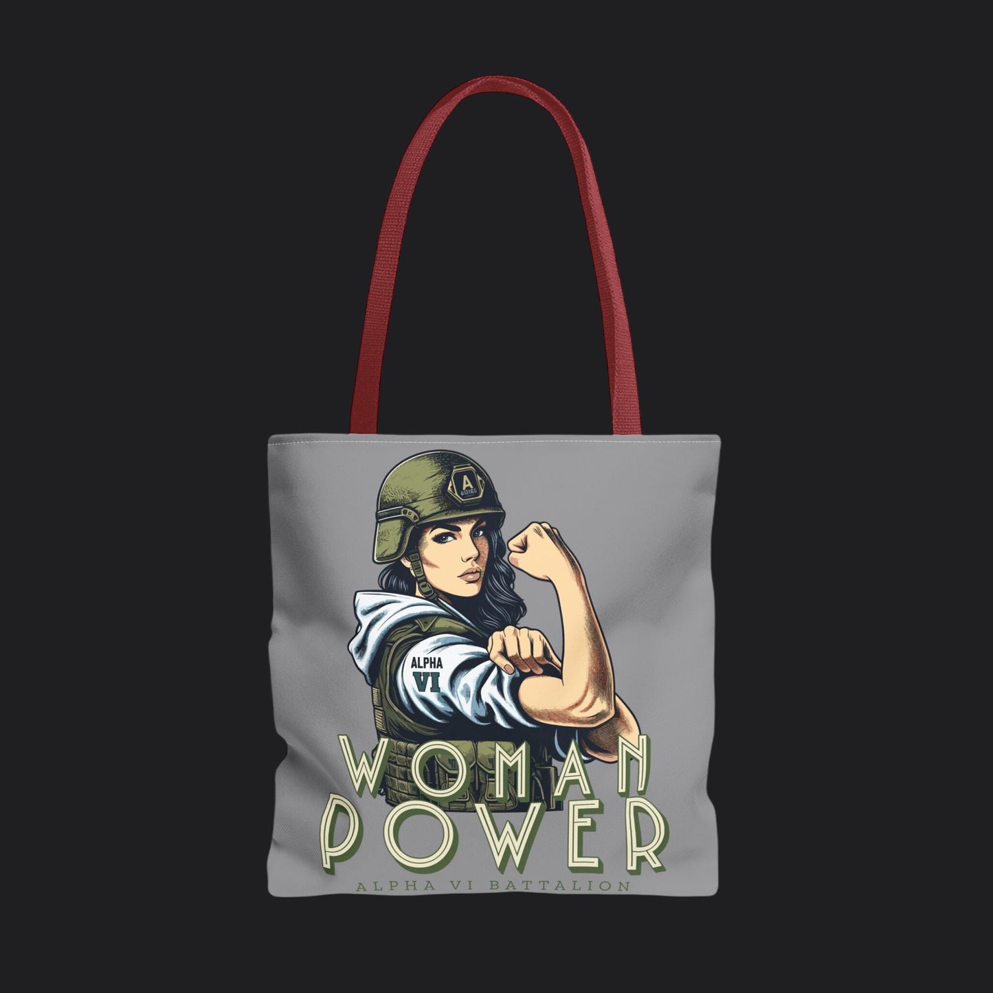 Rosie the Riveter Tote Bag — Women's Empowerment Military Canvas Bag