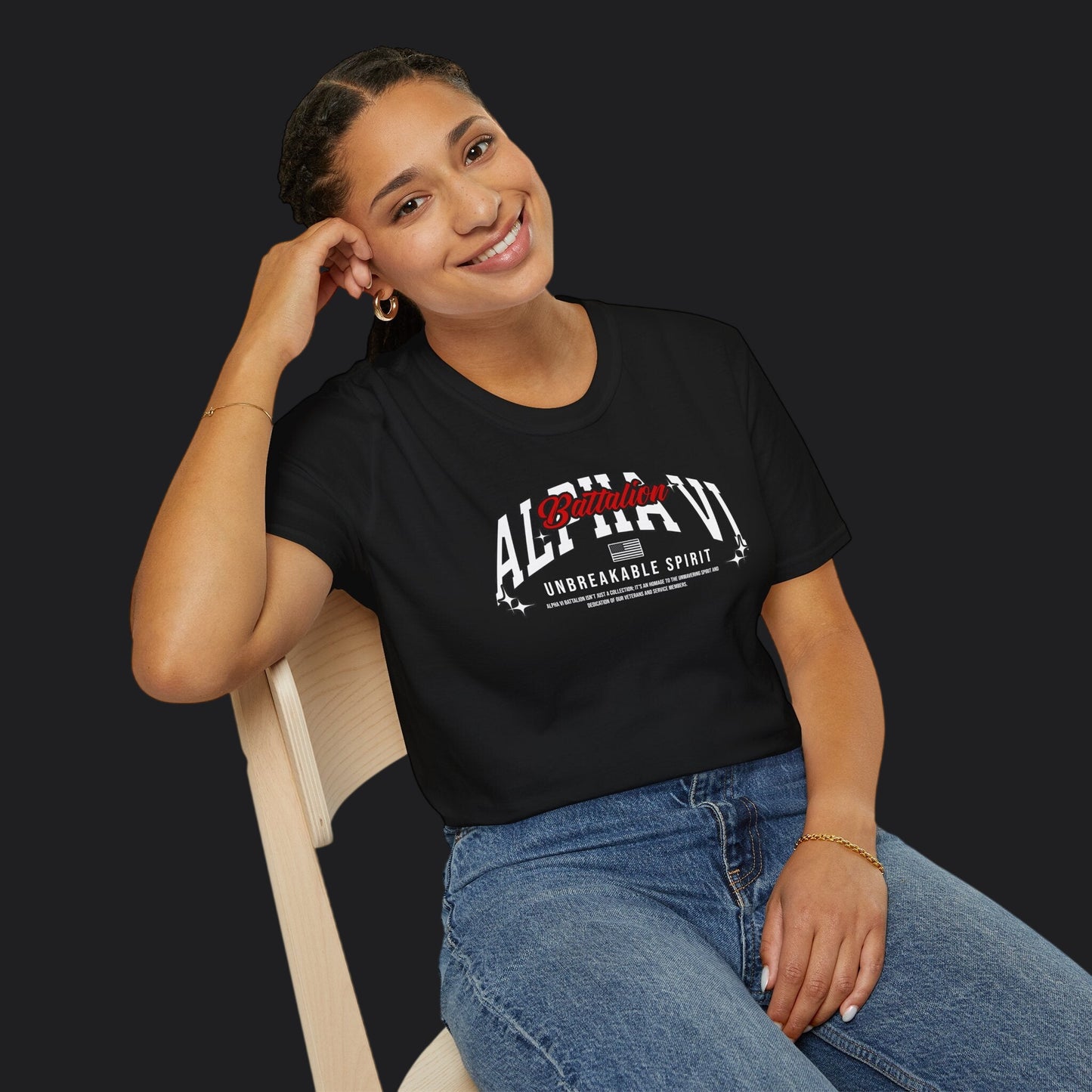 Alpha VI Battalion Unbreakable Spirit Tee — Veteran Resilience T-Shirt
