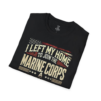 I Left My Home Marine Corps Tee