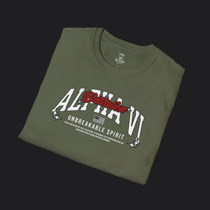 Alpha VI Battalion Unbreakable Spirit Tee — Veteran Resilience T-Shirt