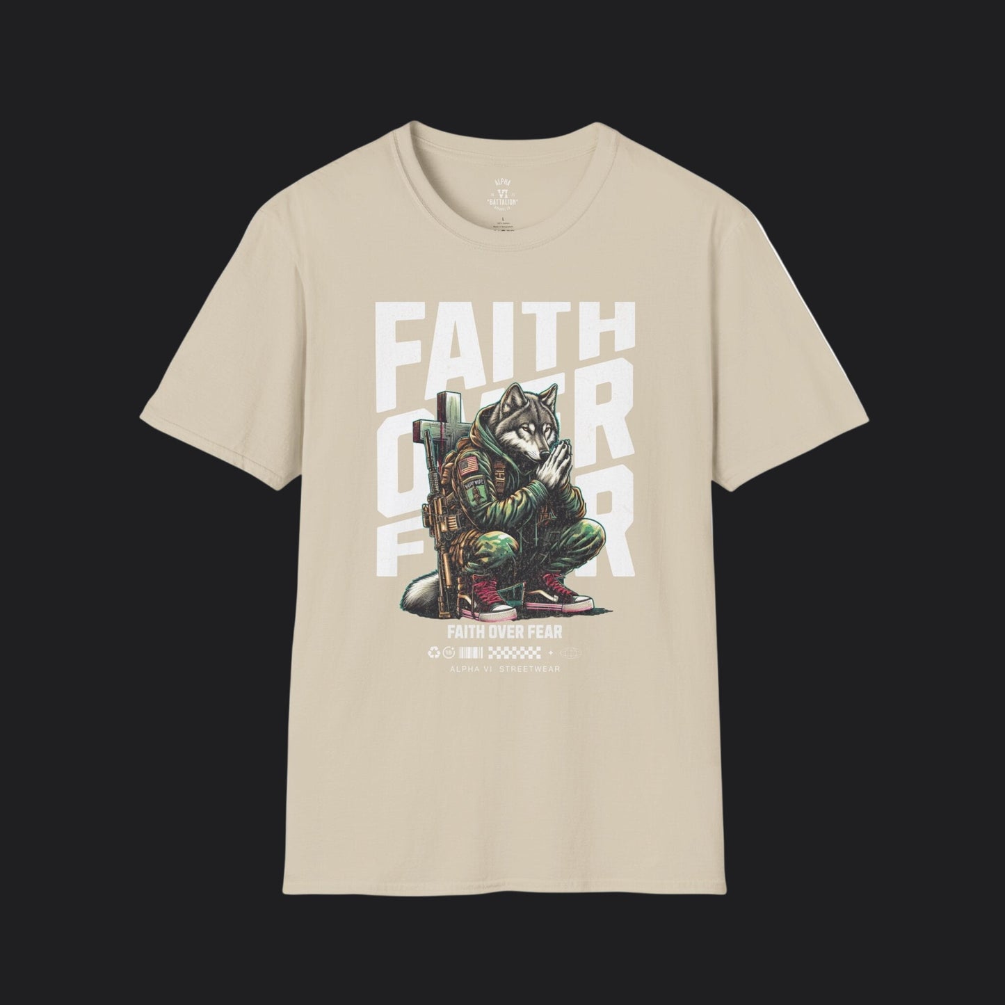 Faith Over Fear Tee — Christian Faith Veteran Military T-Shirt