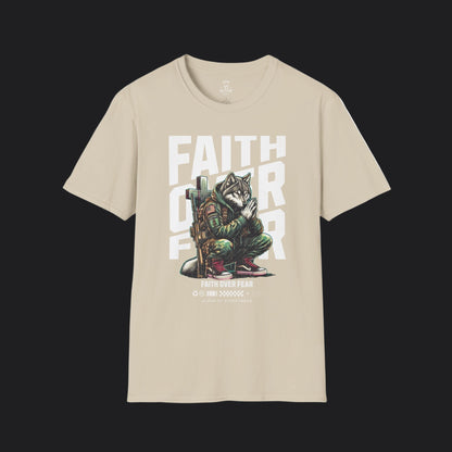 Faith Over Fear Tee — Christian Faith Veteran Military T-Shirt