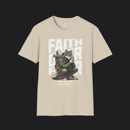Faith Over Fear Tee — Christian Faith Veteran Military T-Shirt