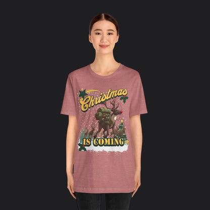 Christmas Is Coming Rucking Rudolph Tee