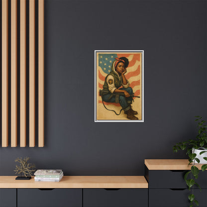 Waiting Warrior – Heritage Edition Framed Canvas