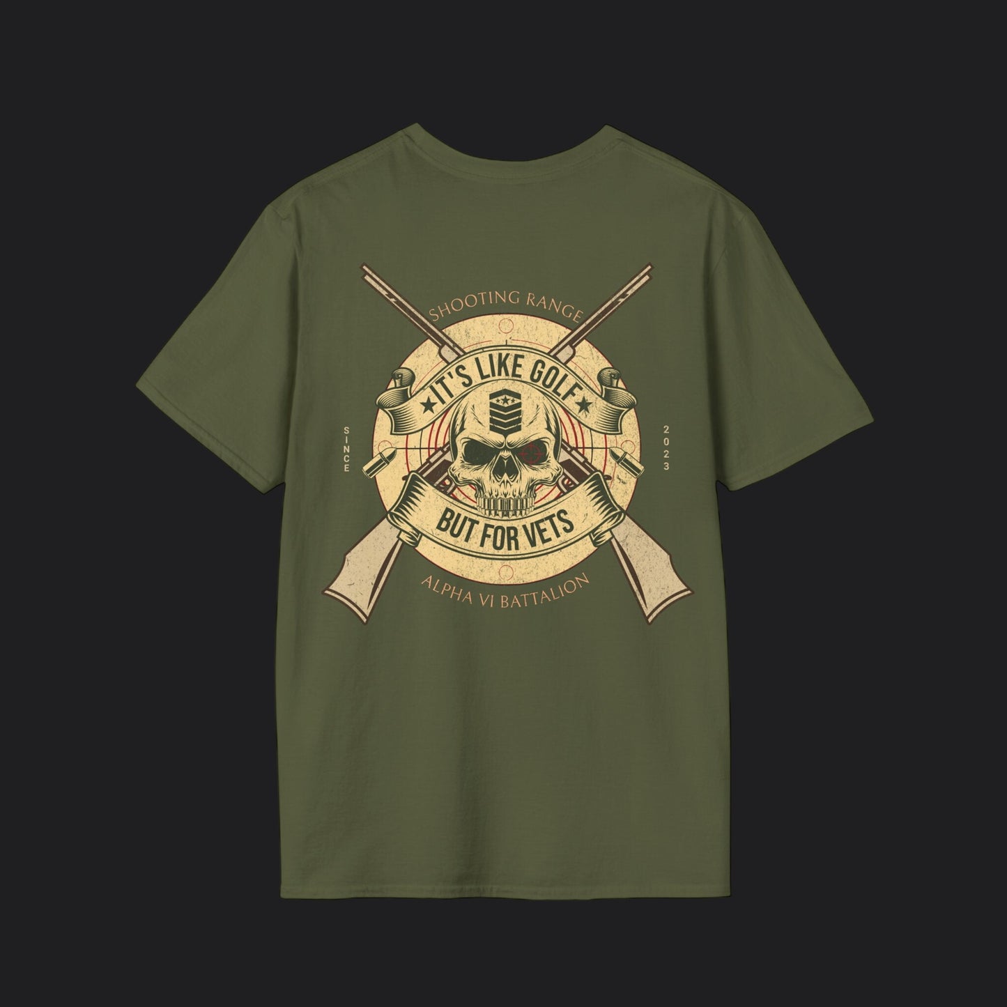 Shooting Range Golf For Vet Tee — Funny Veteran Military Humor T-Shirt