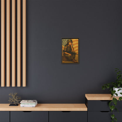 Waiting Warrior – Spirit Edition Framed Canvas