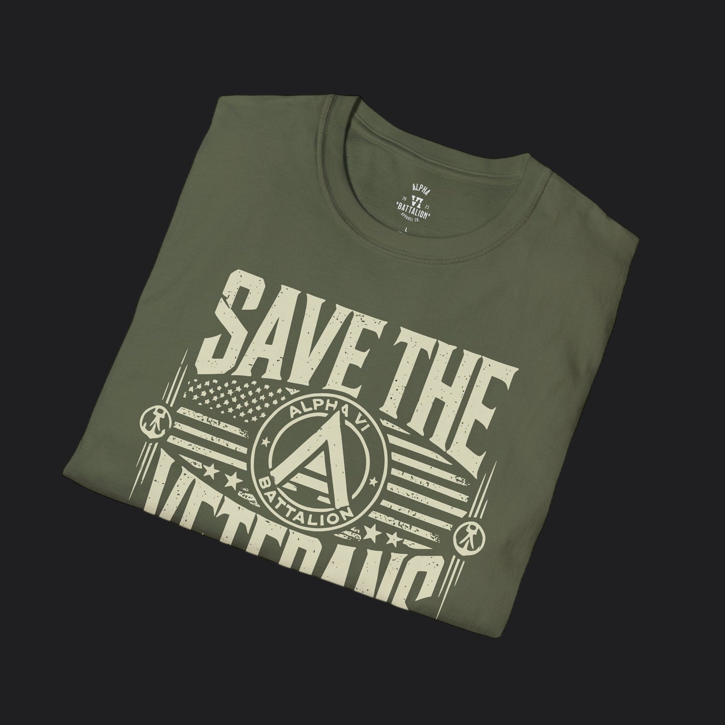 Save the Veterans Disintegration Edition Male — Veteran Awareness T-Shirt