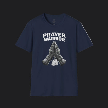 Prayer Warrior Tee Male — Christian Veteran Faith Military T-Shirt