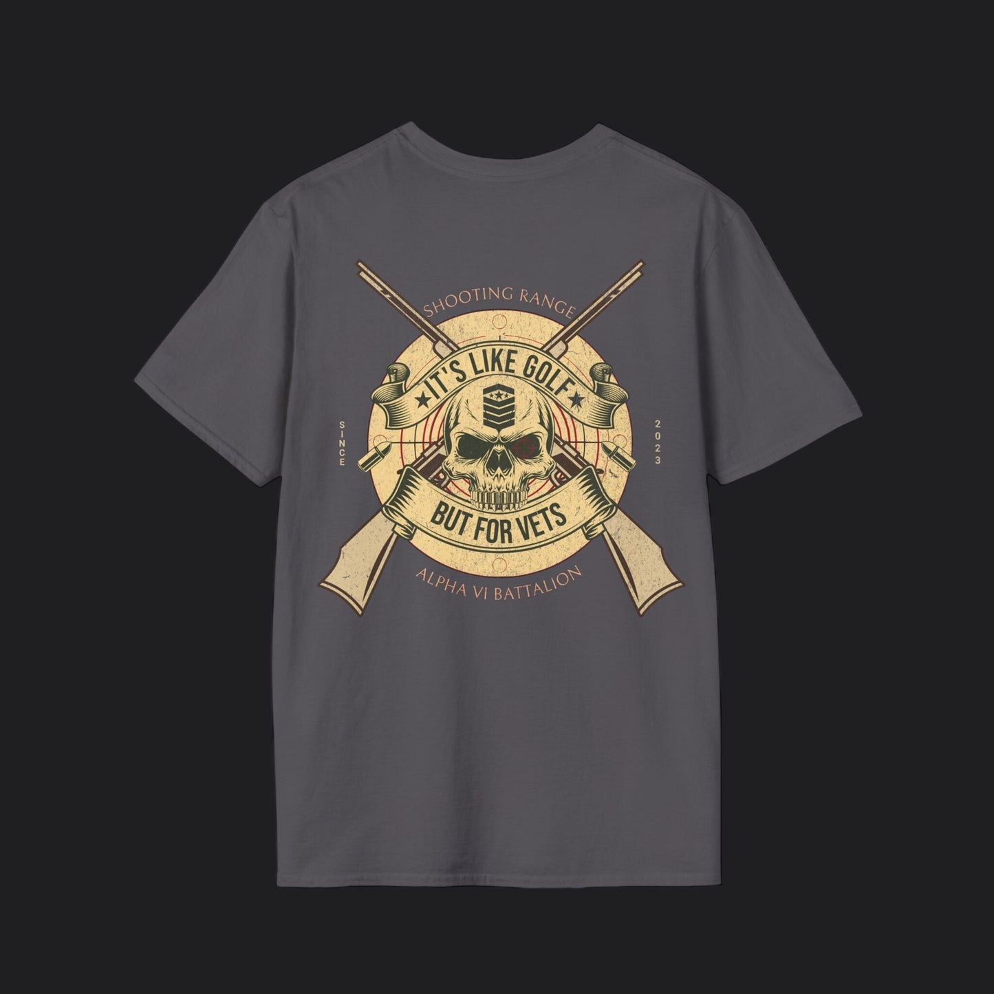 Shooting Range Golf For Vet Tee — Funny Veteran Military Humor T-Shirt