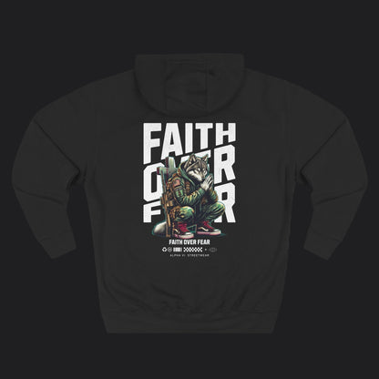 Faith Over Fear Hoodie — Christian Faith Veteran Premium Pullover