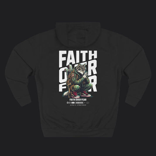 Faith Over Fear Hoodie — Christian Faith Veteran Premium Pullover