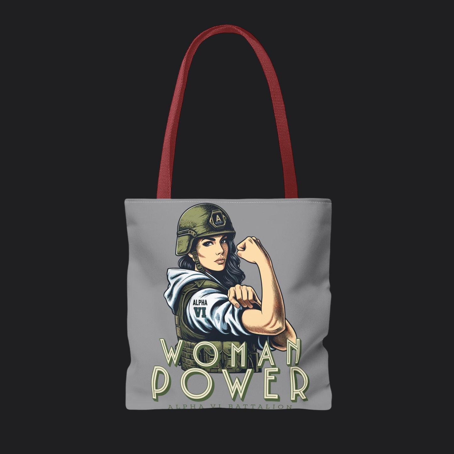 Rosie the Riveter Tote Bag — Women's Empowerment Military Canvas Bag