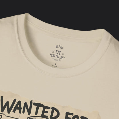 Wanted For Patriotism Tee — Funny Patriotic Veteran Military T-Shirt