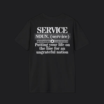 Service Tee — Putting Your Life On The Line, Veteran Military T-Shirt