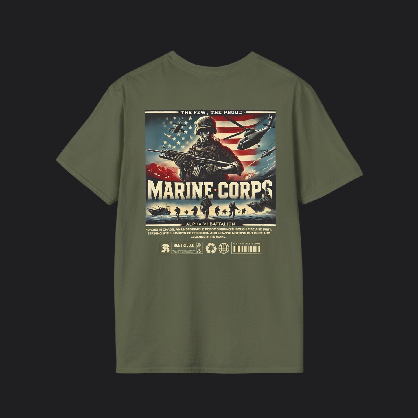MARINES The Few The Proud Tee — USMC Marine Corps Veteran T-Shirt