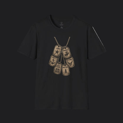 United We Served Dog Tag Tee — All Military Branches Veteran T-Shirt