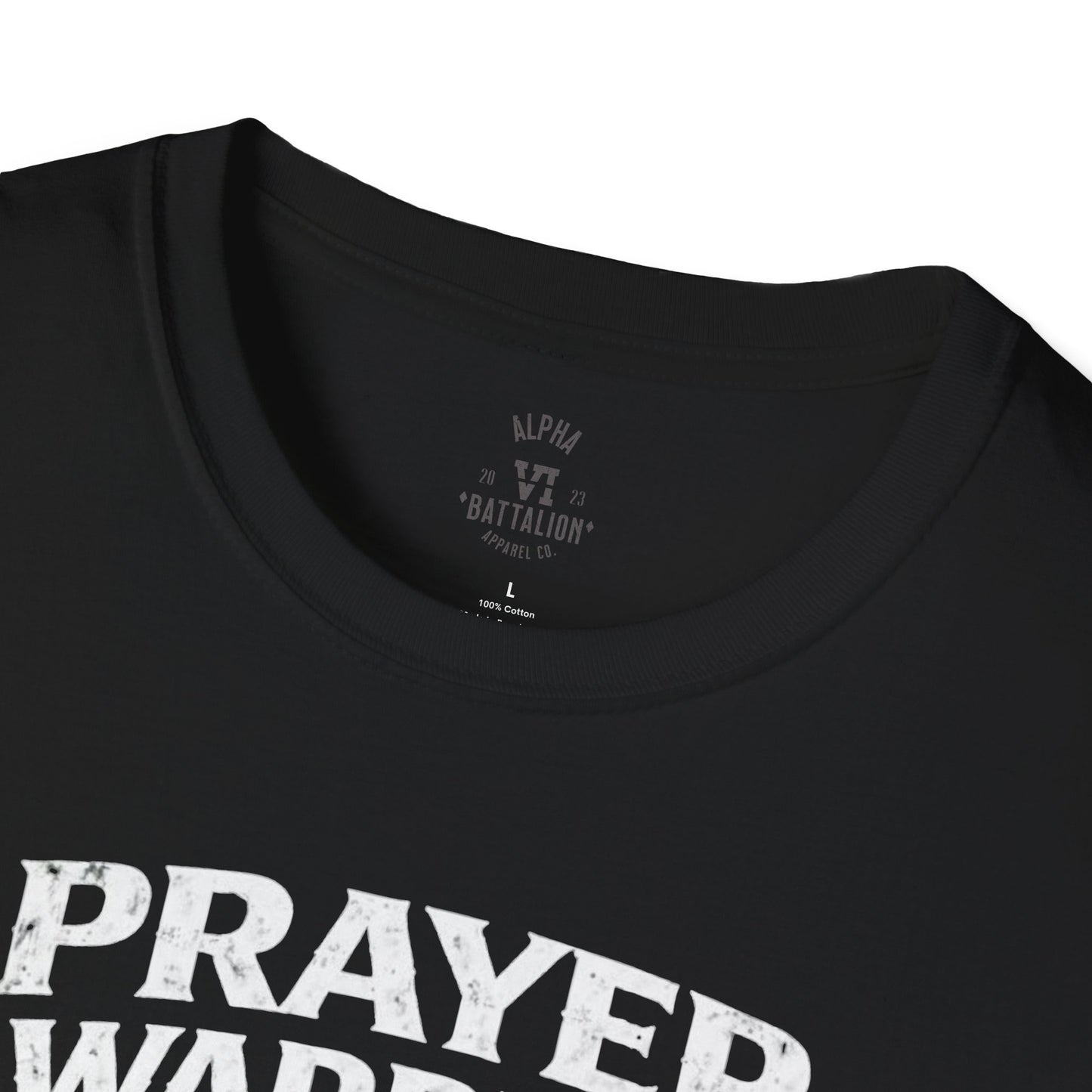 Prayer Warrior Tee Male — Christian Veteran Faith Military T-Shirt