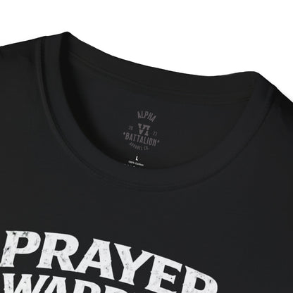 Prayer Warrior Tee Male — Christian Veteran Faith Military T-Shirt
