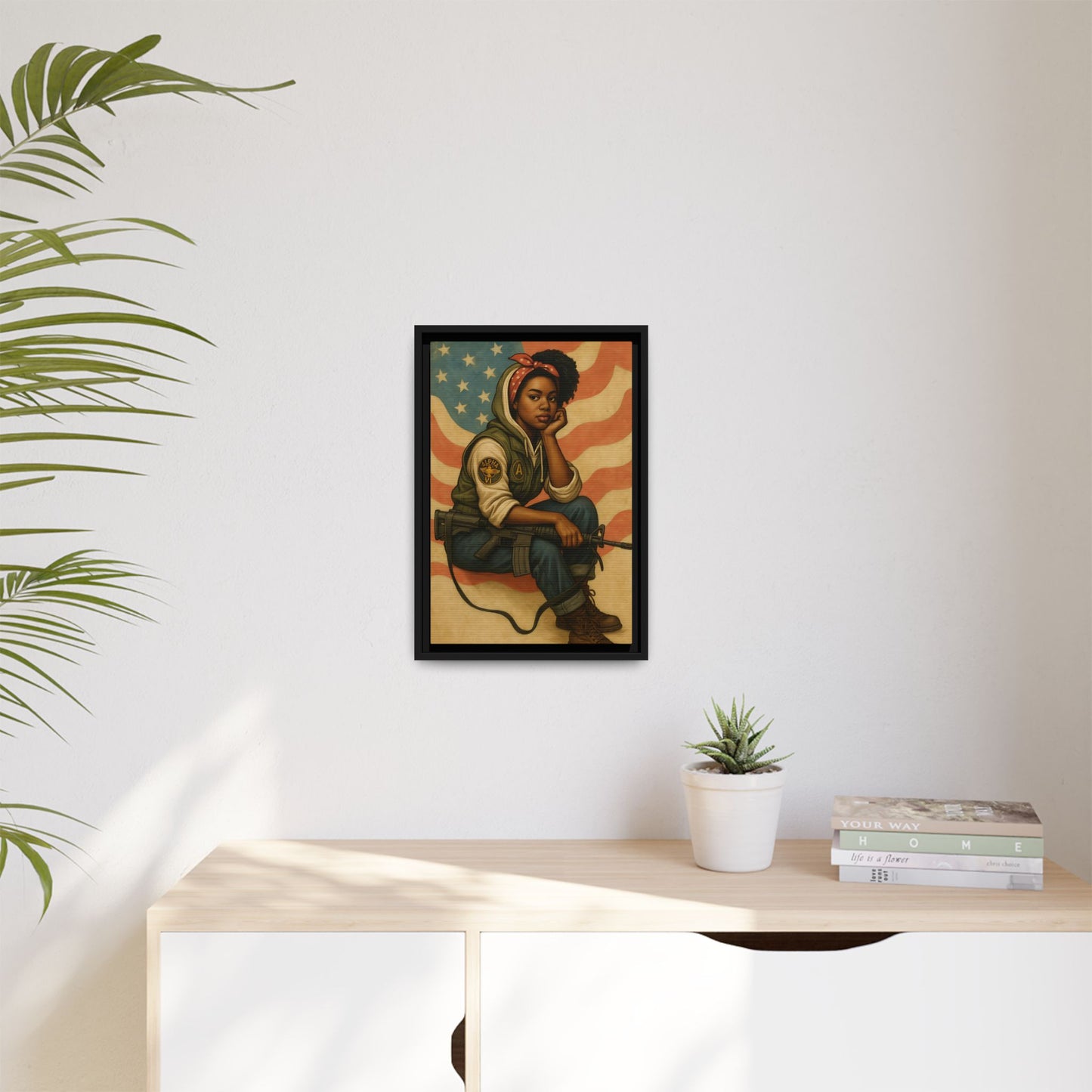 Waiting Warrior – Heritage Edition Framed Canvas