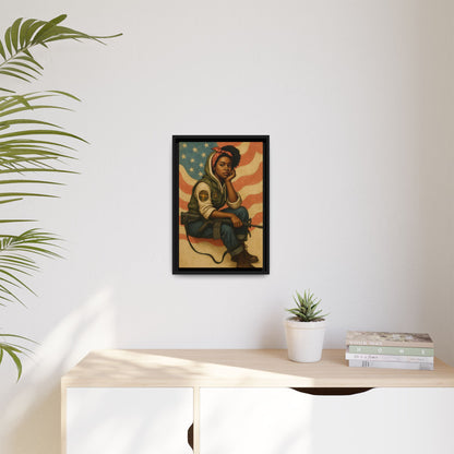 Waiting Warrior – Heritage Edition Framed Canvas