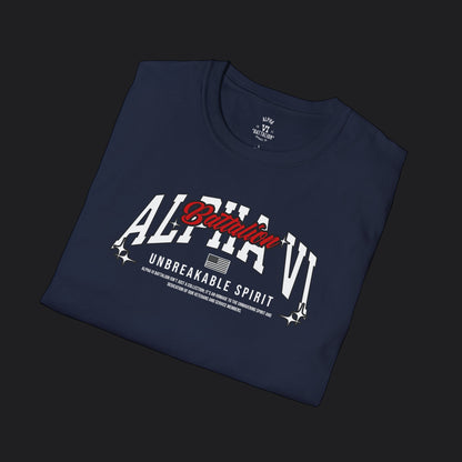 Alpha VI Battalion Unbreakable Spirit Tee — Veteran Resilience T-Shirt