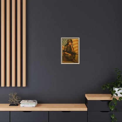 Waiting Warrior – Spirit Edition Framed Canvas