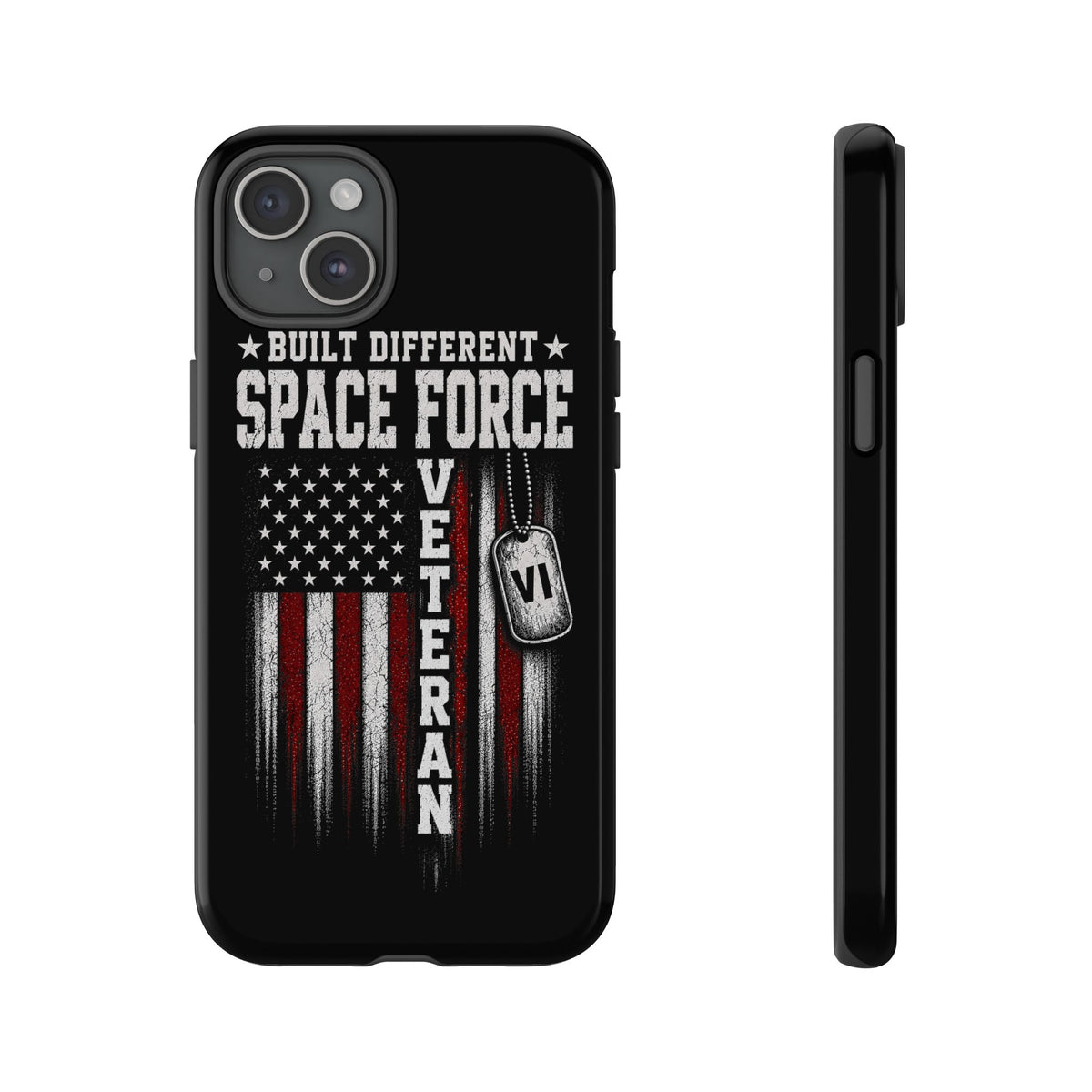 Built Different Space Force Veteran Tough Phone Case