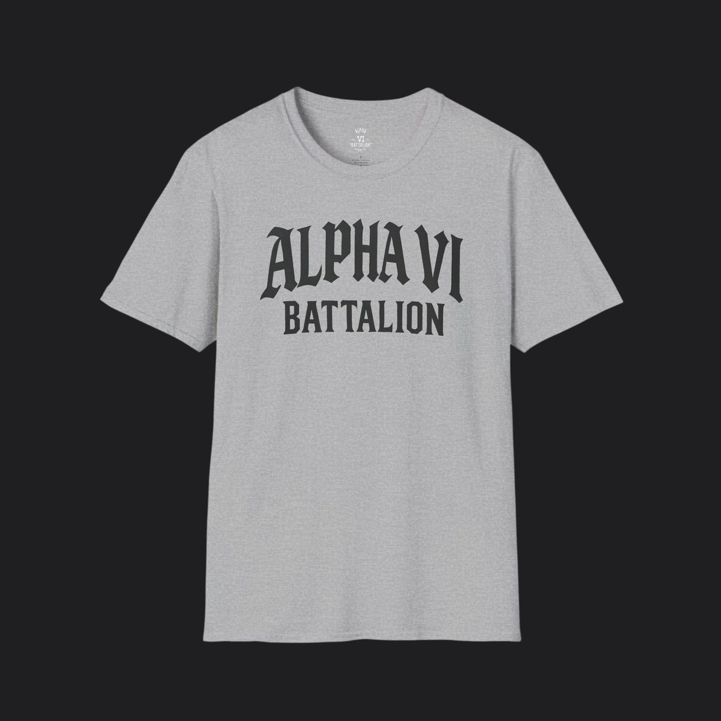 Alpha VI Battalion Crest Tee — Veteran Brand Core Identity T-Shirt v2